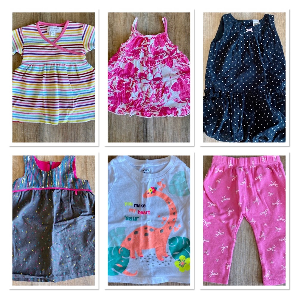 6-12 Month Baby LOT Dress Top and Pants